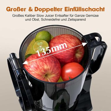 Електрична холодний соковичавниця Fretta Slow Juicer з нержавіючої сталі, 250W, з функцією реверсу, BPA Free