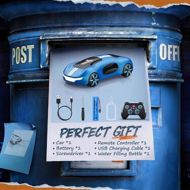 RC Авто на радіокеруванні Stunt Car з світлом та димом, 2.4GHz, для дітей від 6 років, блакитний