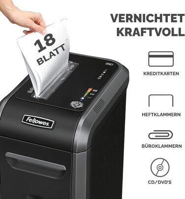 Fellowes Aktenvernichter High Security P5: Шредер для офісу, Microcut, 30л кошик, 2000 частинок/лист