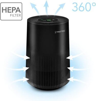Повітряочисник Trotec AirgoClean 11 E: HEPA-фільтр для алергіків, до 15 м², 3 швидкості, видаляє 99,97% частинок, для курців, енергоефективний