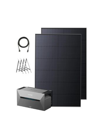 Anker SOLIX E1600 Pro: Портативна електростанція з сонячними панелями (1600 Wh, 890 Вт) + кріплення для балкону