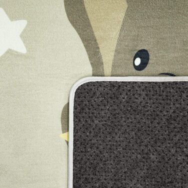 Ігровий килимок Дитячий килимок Килимок Дитяча кімната Нековзний Сучасний Зоряна хмара Місяць Бежевий Білий, Розмір (155x230 см)