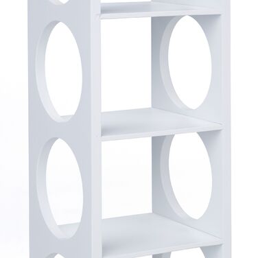 Стильна полиця для вина Relaxdays з бамбука білого кольору