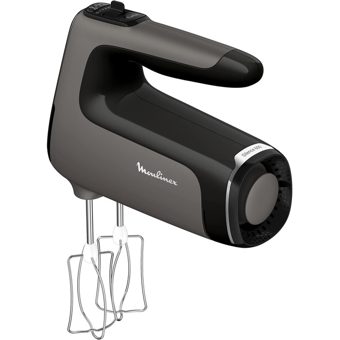 Міксер ручний Moulinex Quickmix HM3108 600 Вт, 5 швидкостей, нержавіюча сталь, для тіста, крему, чорний