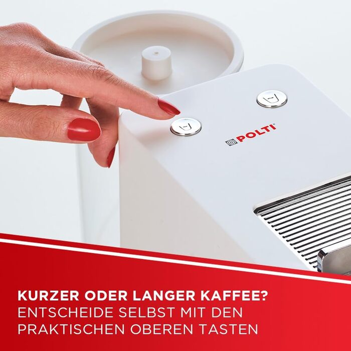 POLTI Coffea S15W: Еспресо-машина з підтримкою E.S.E. Pads, 19 Bar, біла