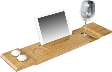 Підставка для ванни SoBuy® FRG104-N 70см: органайзер для ванни, тримач для iPad та мобільного телефону