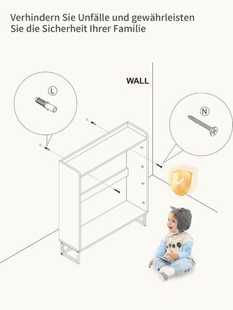 Шафа для взуття з 2 дверцятами, полиця для взуття в передпокій, вузька шафа-кіпер для взуття з 4 полицями, тумба для взуття з металевими ніжками, органайзер для взуття з дерева для стіни, 80x23,8x101,7 см, білий