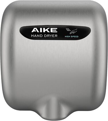 Електричний сушар для рук AIKE AK2800B ECO з сенсором, HEPA-фільтром та з нержавіючої сталі, 10-15 сек сушіння, екологічний