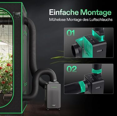 VIVOSUN AeroDrain D12 - Електричний осушувач повітря 12л/день з датчиками температури та вологості, дистанційне керування, для підвалу, ванної кімнати та гроу-тента