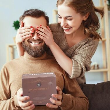 Коктейльний набір для копчення з дерев'яною стружкою (4 види) - подарунок для тата, чоловіка, любителя коктейлів