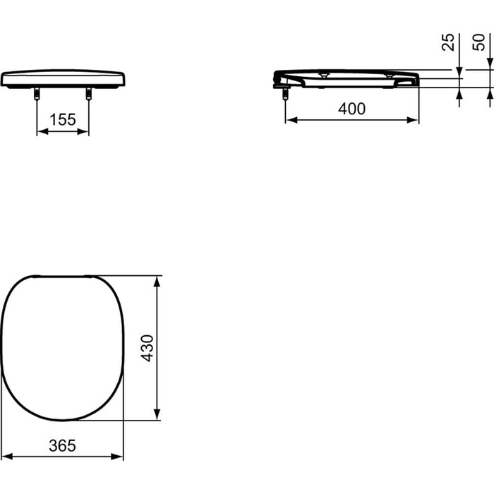 Сидіння для унітазу Ideal Standard Tempo Arc, біле Односпальне ліжко