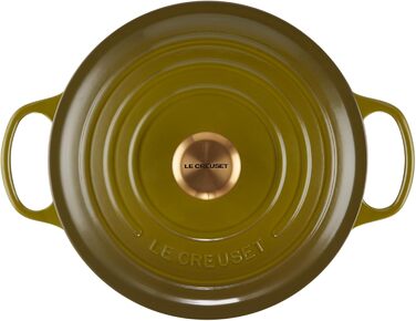 Le Creuset Signature Чавунний жаровня з кришкою, Ø 26 см, 4.2 л, Ocean (Leaf It to Me)