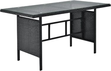 Садовий кутовий диван SVITA Monroe з ротангу (поліротанг) чорного кольору - комплект меблів для відпочинку