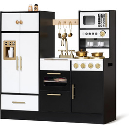 Дерев'яна іграшкова кухня для дітей – інтерактивний набір з 12 аксесуарами, від 3 років