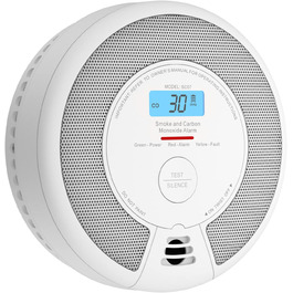 Датчик диму та CO X-Sense SC07 з LCD-дисплеєм, автономний, 10 років, з тестуванням, 360°