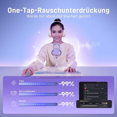 MAONO DM40 PRO: Бездротовий мікрофон для ПК з RGB-підсвічуванням та ШІ-зміною голосу