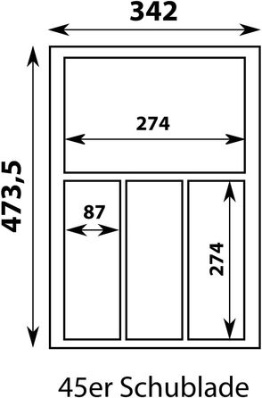 Лоток для столових приборів Move 45 см, пластик