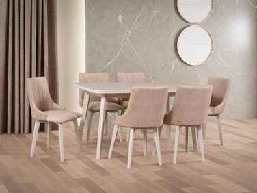 Розсувний обідній стіл LeafDesign овальної форми - кухонний стіл з дерев'яними ніжками в стилі модерн, для 6-8 осіб, 80x140-180 см