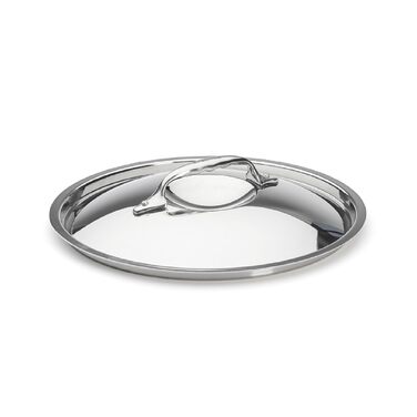 Кришка для каструлі De Buyer з нержавіючої сталі з чавунною ручкою, діаметр 16 см, срібляста, арт. 3709.16N