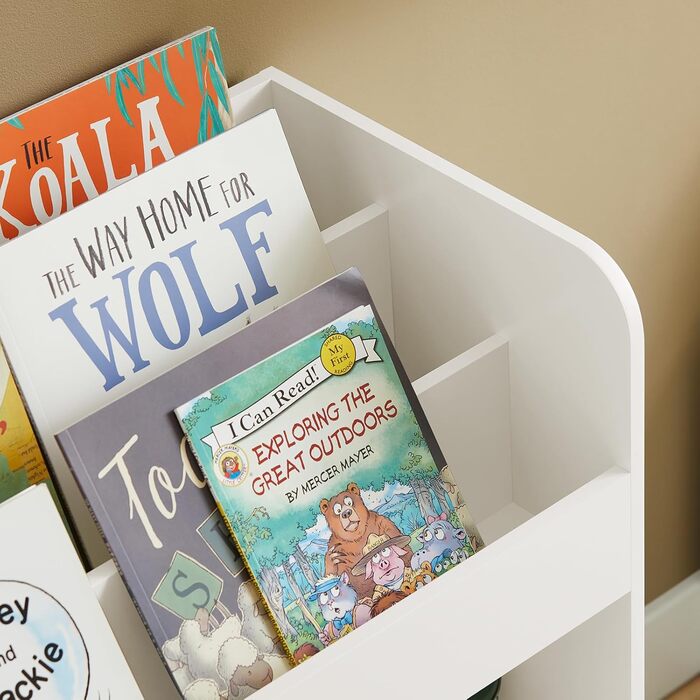 Дитяча іграшкова скриня SoBuy KMB80-W з подушкою, біла, 60x35x34 см - для зберігання іграшок та взуття