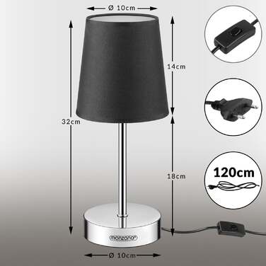 Настільна лампа Lumière Anthracite 32x13x13см