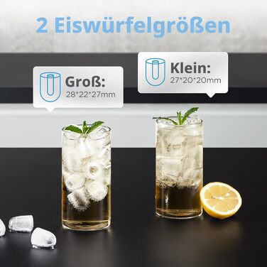 Льодогенератор Comfee RCI12GY1EU(E) Сірий: 12 кг/добу, самоочищення, 1.3л