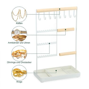 Підставка для прикрас Relaxdays з лотком для кілець