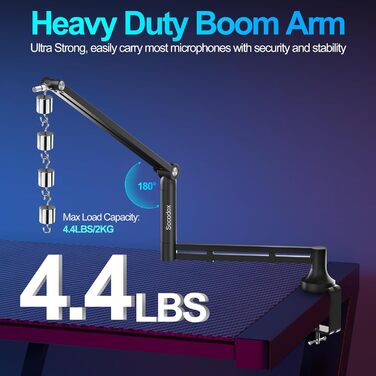 Стійка для мікрофона Low Profile з кріпленням до столу (7 см), адаптери 3/8