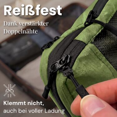 Набір компресійних органайзерів для одягу в дорогу 7 предметів, Packing Cubes для валізи та рюкзака, Olive Odyssey (Зелений)