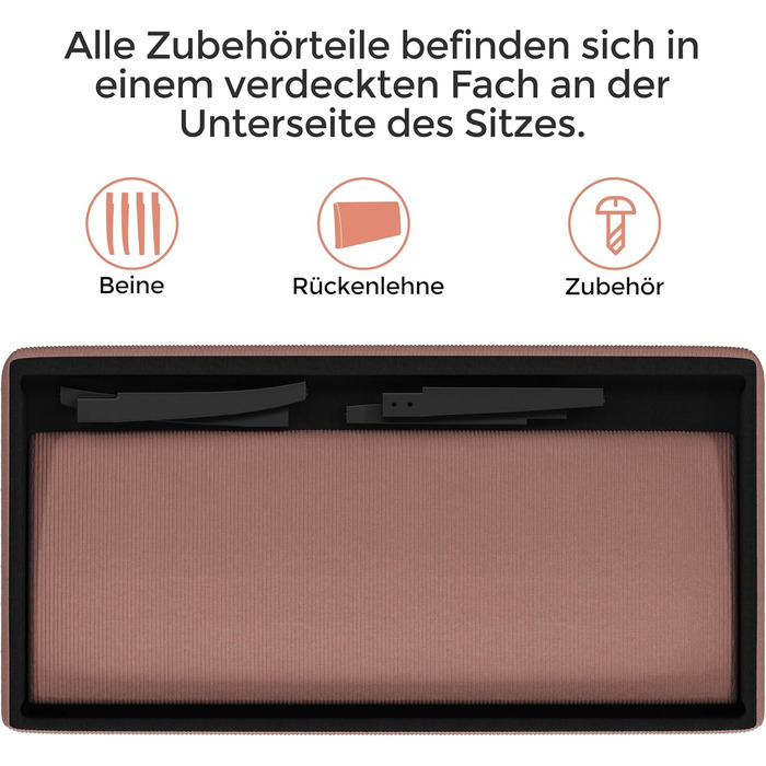 Диван-лавка Yaheetech для кухні/вітальні, 2 місця, без підлокітників, зелений/рожевий, м'який, оббивка з корду