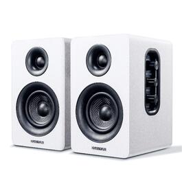 Активні Bluetooth-колонки Sanyun SW208 (пара, білі) — 3-дюймові вуглецеві динаміки 60 Вт, 24-бітний DAC, 3D-звук для ПК та монітора