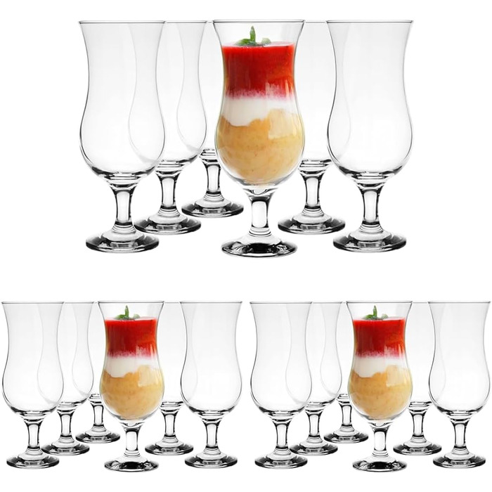 Набір склянок для коктейлів Glasmark Krosno: 6 склянок Long Drink, 420 мл, для коктейлів, джина, води, смузі, десертів. Можна мити в посудомийній машині