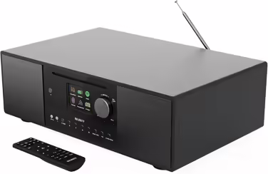 Інтернет-радіо з CD-програвачем, Bluetooth, DAB+, FM, 120 Вт 2.1 стерео, Wi-Fi, Spotify, подкасти, з дисплеєм Majority Quadriga