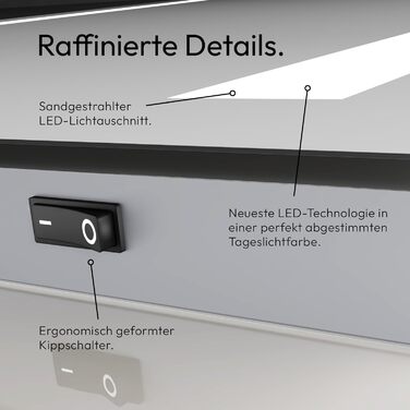 Дзеркало для ванної кімнати Talos Light LED 80x60 см з підсвічуванням, нейтральним білим світлом та алюмінієвою рамою