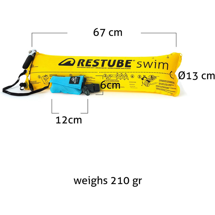 Плавальний буй Restube Swim 67 см чорний