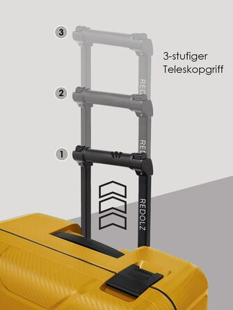 Набір валіз REDOLZ Hartschalen 3-в-1 (L/M/S) з TSA-замком | Жовтий | З поліпропілену | 75/65/55 см