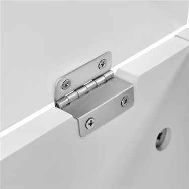 Кошик для білизни Yaheetech з кришкою, 96L, дерев'яний, білий, 39.5x39.5x61 см