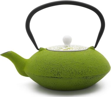 Чайник азійський чавунний зелений 1,2 л порцеляна
