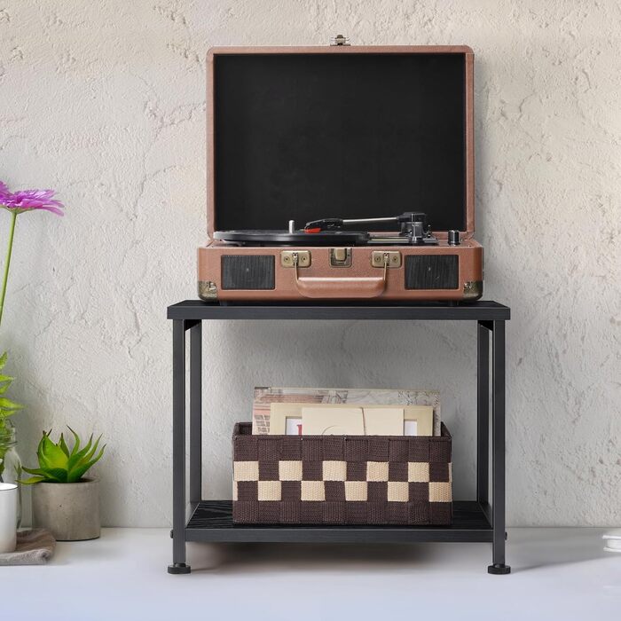 Підставка для принтера Smusei біла, 2-рівнева, з роликами, дерев'яна, для офісу, дому, школи, 42 x 30 x 35 см