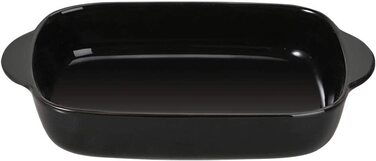 Маленька форма для запікання лазаньї прямокутна керамічна форма для запікання 1 людина (чорний)