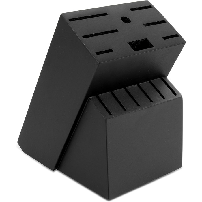 Підставка для ножів RedCall: велика бамбукова підставка без ножів, 14 слотів, універсальна, для кухні (чорна)