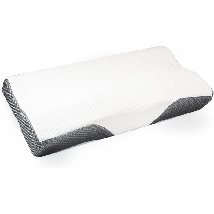 Ортопедична подушка для шиї IDEA з Memory Foam - для сну на боці, спині та животі, зменшує біль в шиї, 62x34.5x12/8 см