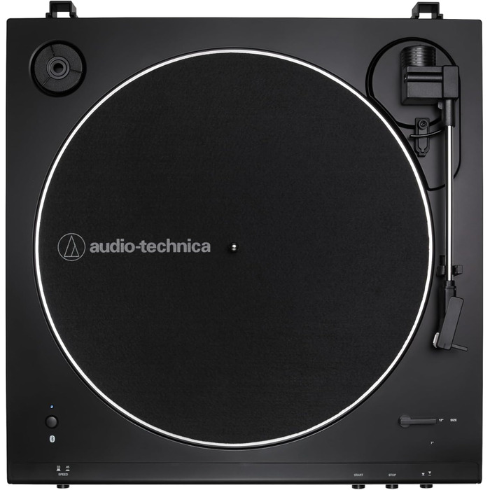 Програвач вінілу Audio-Technica LP60XBTBK з Bluetooth, повністю автоматичний, ремінний привід, стерео, чорний