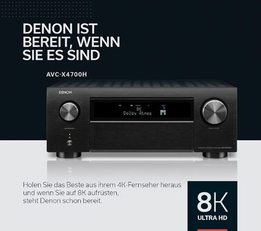 Канальний AV підсилювач Denon AVC-X4700H, 8K, Dolby Atmos, Alexa, HEOS, AirPlay 2, срібло, 9.2-