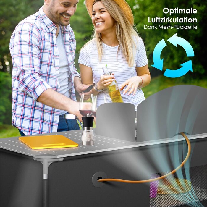 Кухонний бокс KESSER для кемпінгу F4 Anthrazit з алюмінієвою рамою та сумкою для перенесення