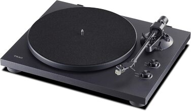 Програвач вінілу Teac TN-280BT-A3 з Bluetooth, алюмінієвим диском, ремінним приводом, ММ фонокоректором, корпусом з MDF, чорний