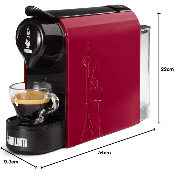 Кавомашина Bialetti Gioia, червона, 1200 Вт - для приготування еспресо