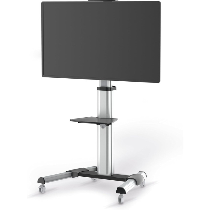 Підставка для телевізора Conecto TV Stand – регульована, поворотна, з роликами, 37-70 дюймів, модель LM-FS02G, срібна