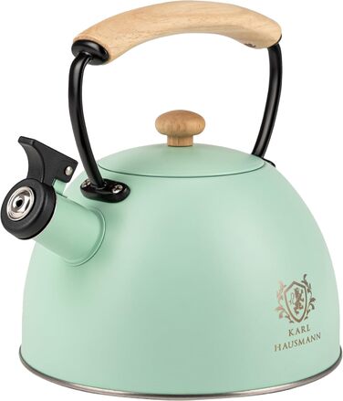 Електричний чайник Karl Hausmann 2.5L з автоматичним свистком - нержавіюча сталь, для Induktion, Gas та Electric плит
