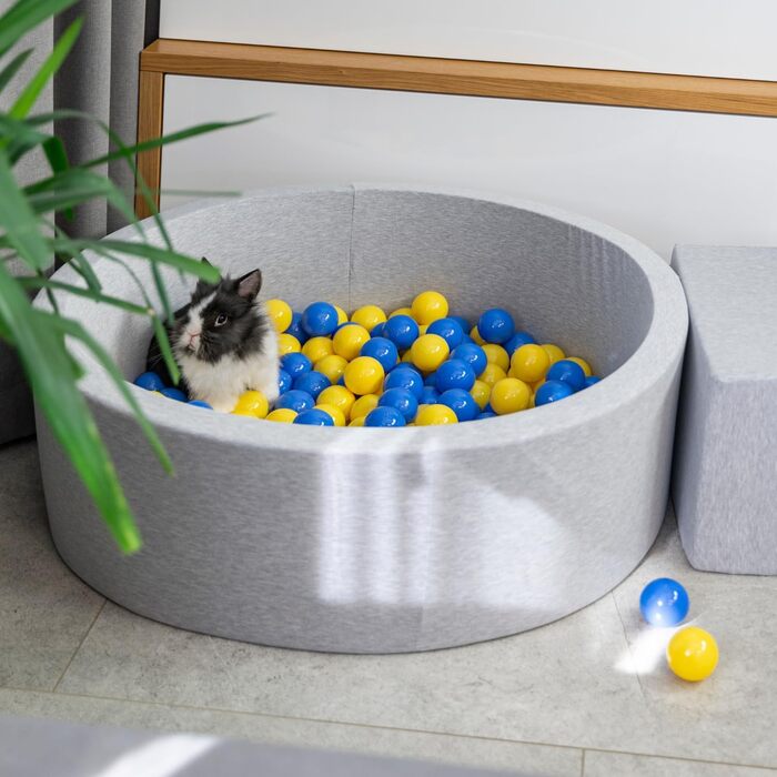 Для собак 90X30 см/200 м'ячів Круглий Cat Rabbit Pets Dog Pool Animals Пінопластовий басейн Портативний виготовлений в ЄС, світло-сірий білий/сірий/пудрово-рожевий 90x30 см/200 кульок Світло-сірий білий/сірий/пудрово-рожевий